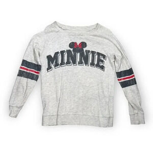 Disney Parks Minnie Mouse Varsity Vintage Style Sweatshirt Size S